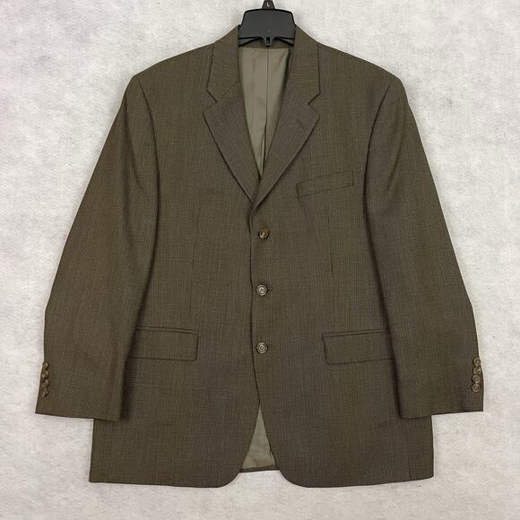 Vintage Lauren Ralph Lauren Blazer Mens Size 43R Brown Wool Single 3 Button 1996 - Picture 9 of 16